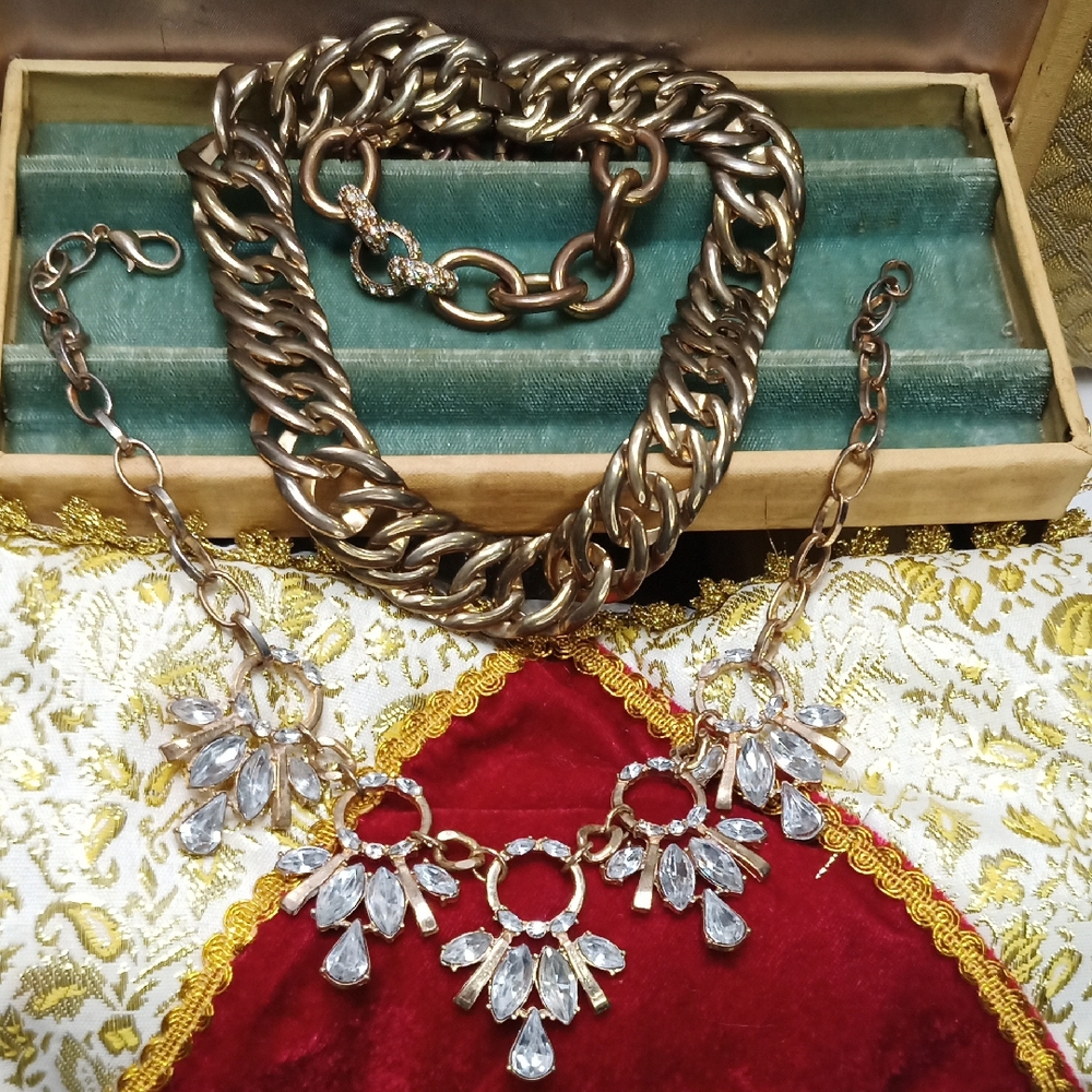 Bundle Of Statement Necklaces And Bracelet J. Crew